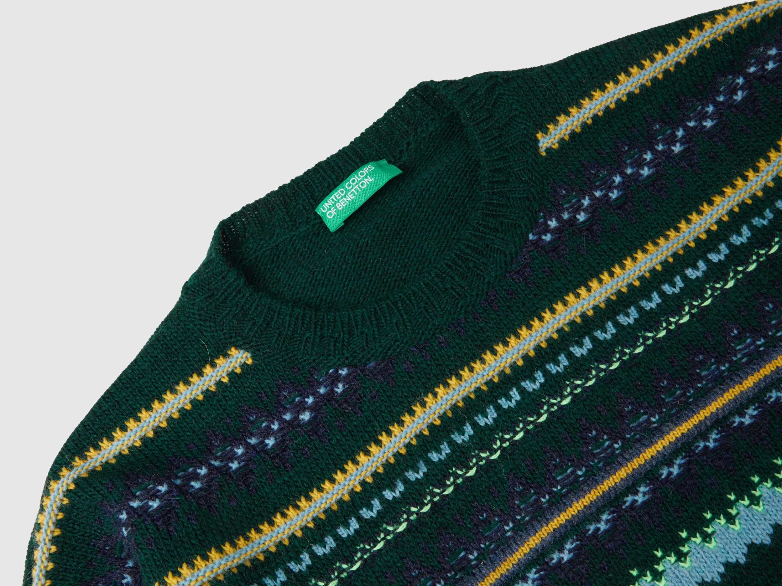 Maglia jacquard in misto lana - Image 3