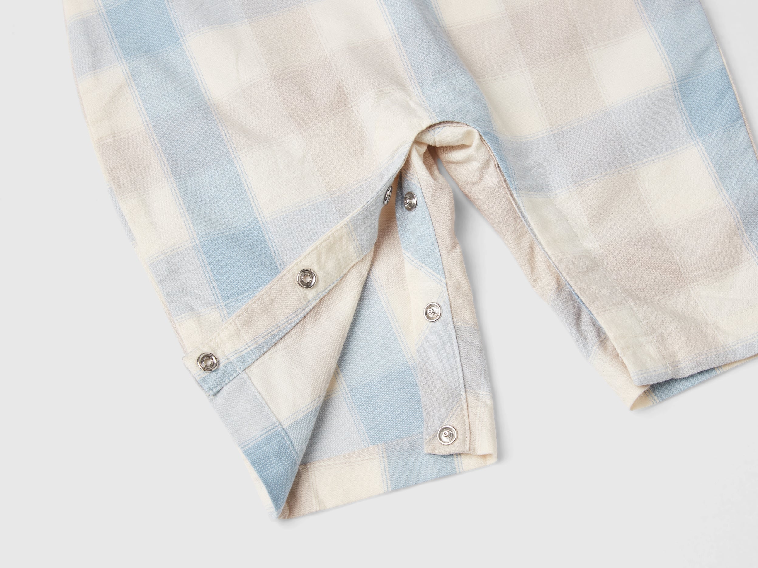 Salopette a quadri in cotone stretch - Image 4